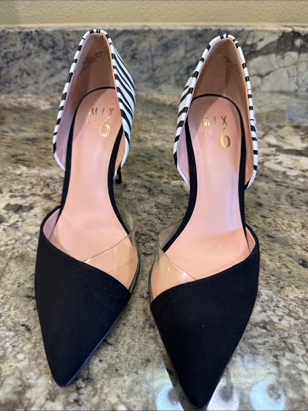 Zebra and Black Heels
